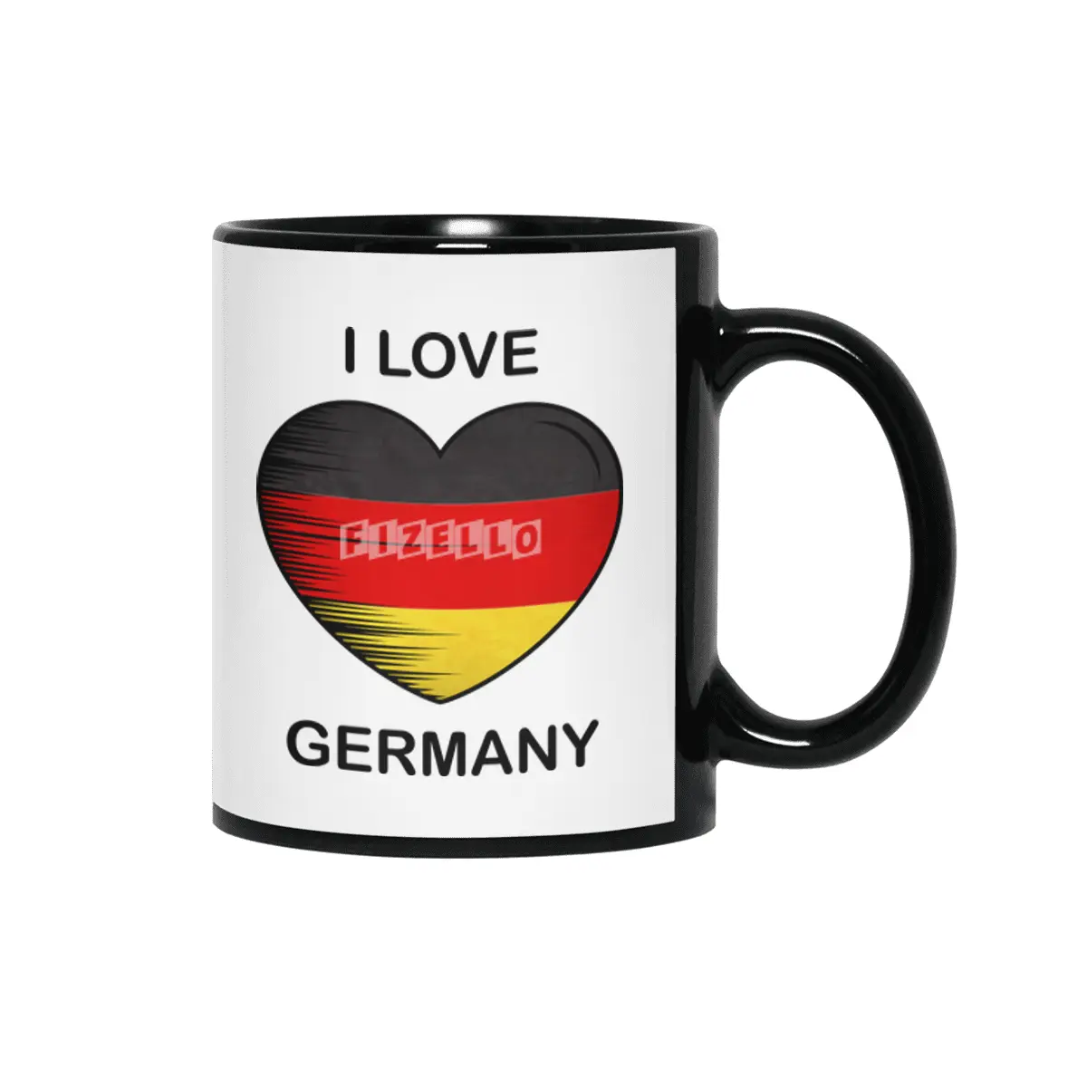 I Love Germany, My Home, My Country Siyah Kupa