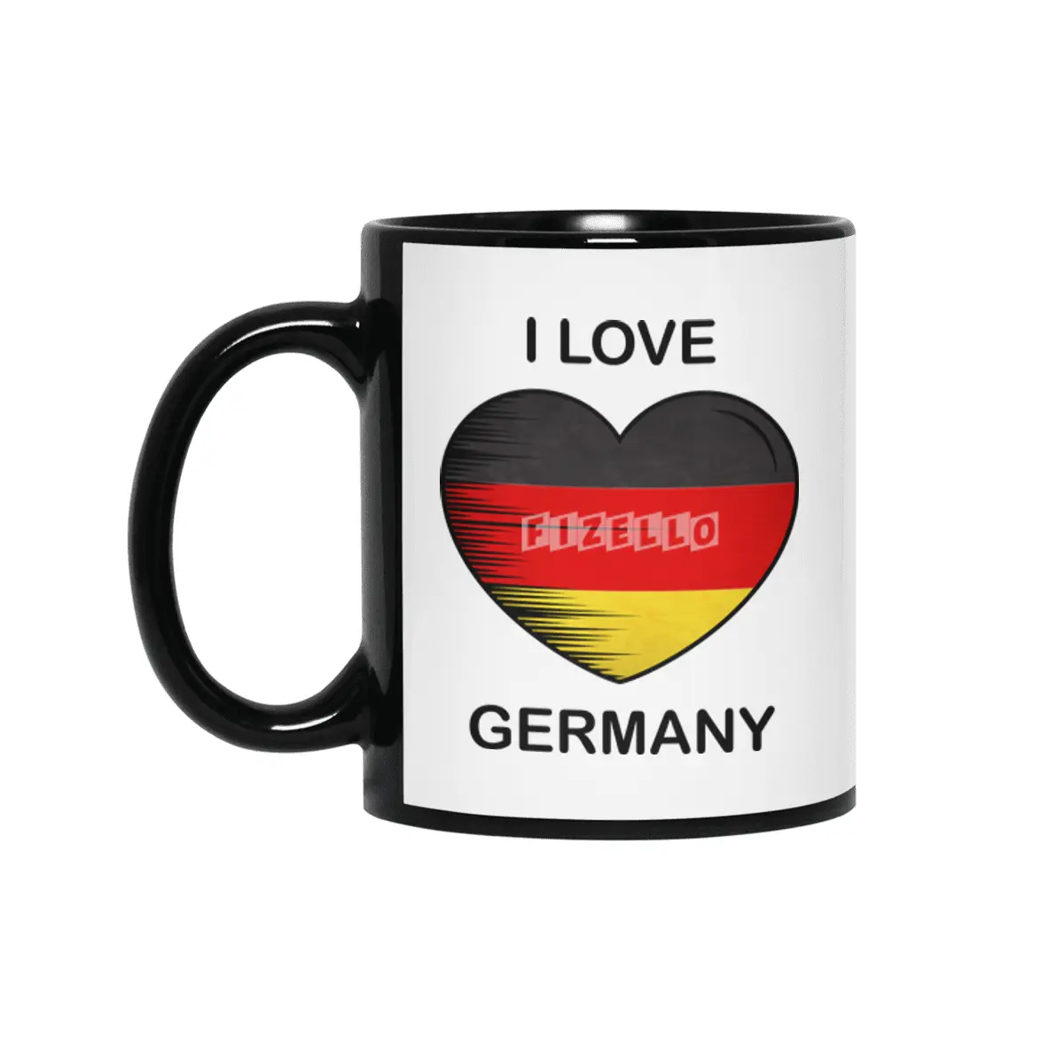 I Love Germany, My Home, My Country Siyah Kupa