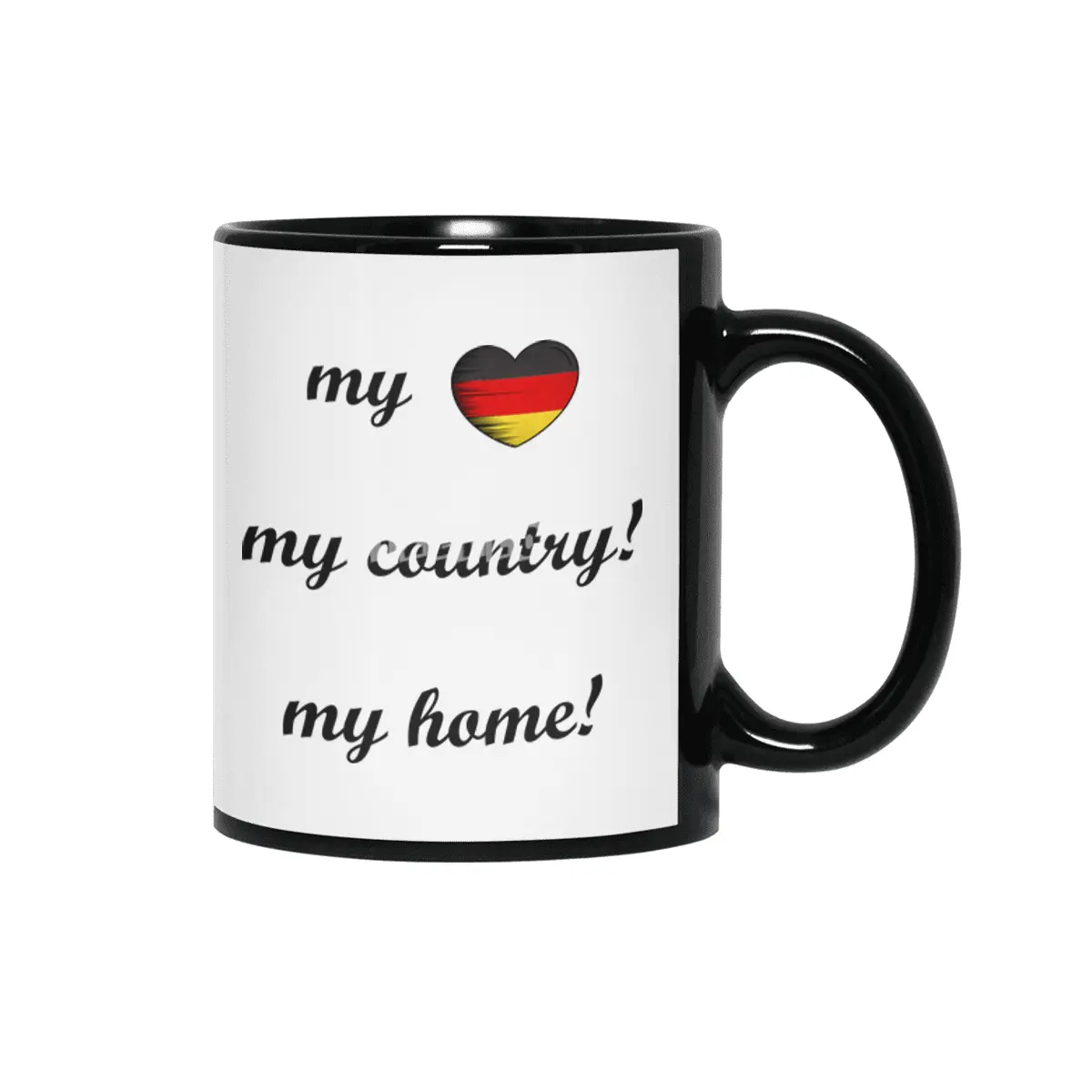 I Love Germany, My Home, My Country Siyah Kupa