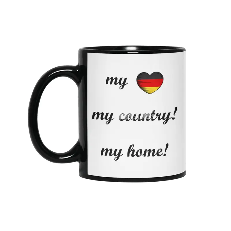 I Love Germany, My Home, My Country Siyah Kupa