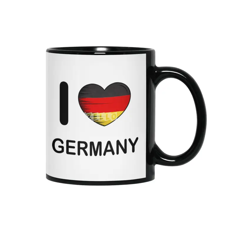 I Love Germany, My Home, My Country Siyah Kupa