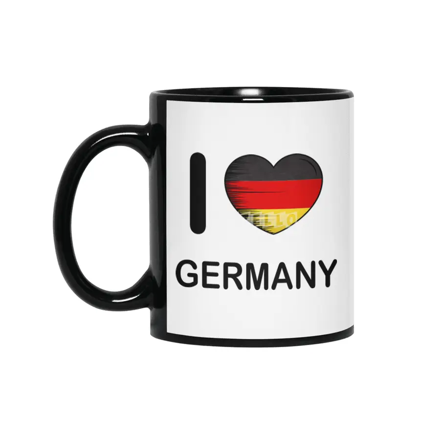 I Love Germany, My Home, My Country Siyah Kupa