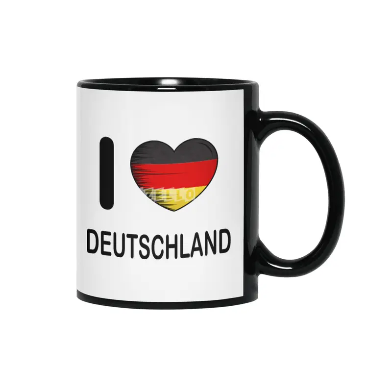 I Love Germany, My Home, My Country Siyah Kupa