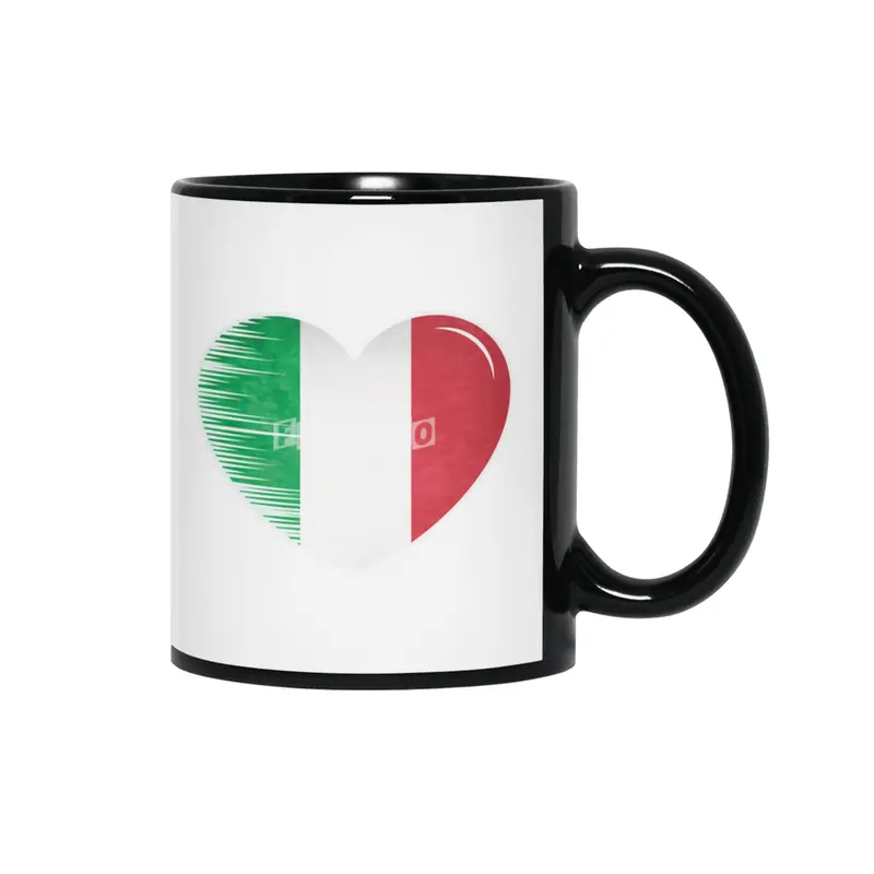 I Love Italy, My Home, My Country Siyah Kupa