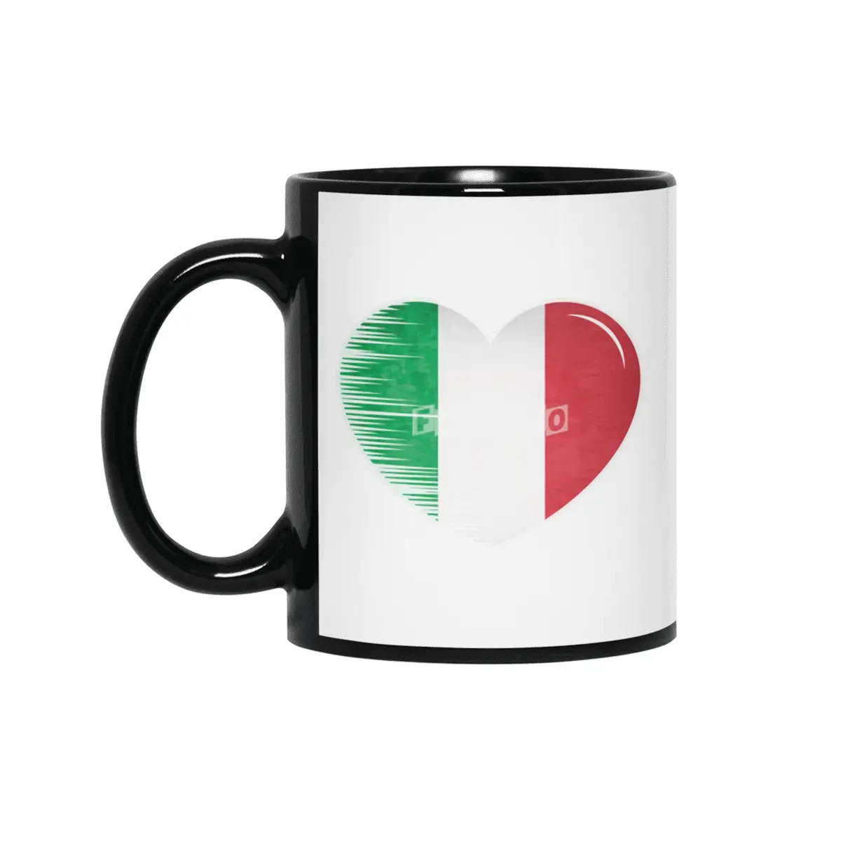 I Love Italy, My Home, My Country Siyah Kupa