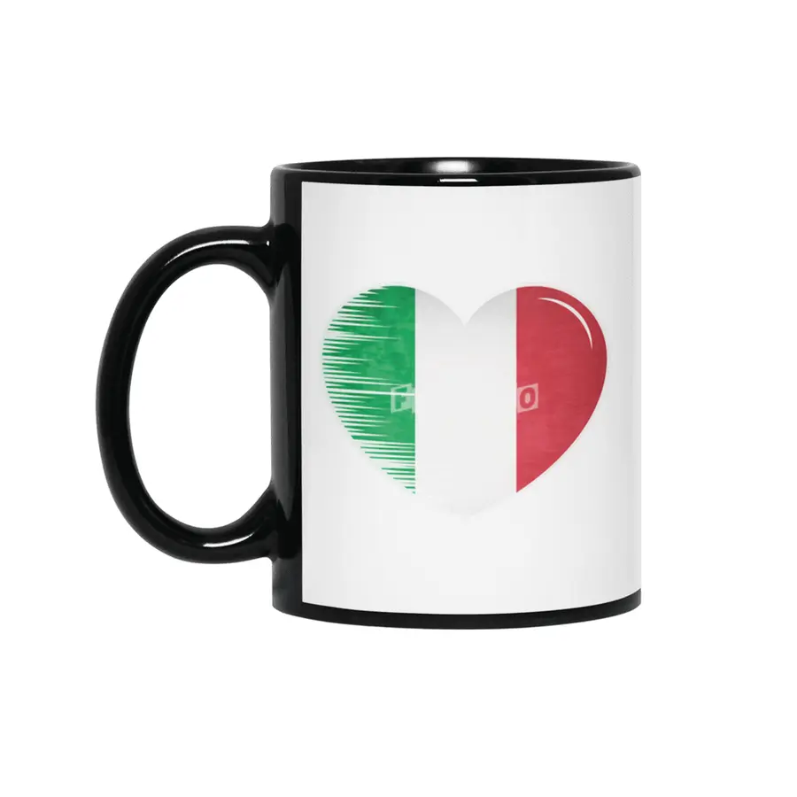 I Love Italy, My Home, My Country Siyah Kupa
