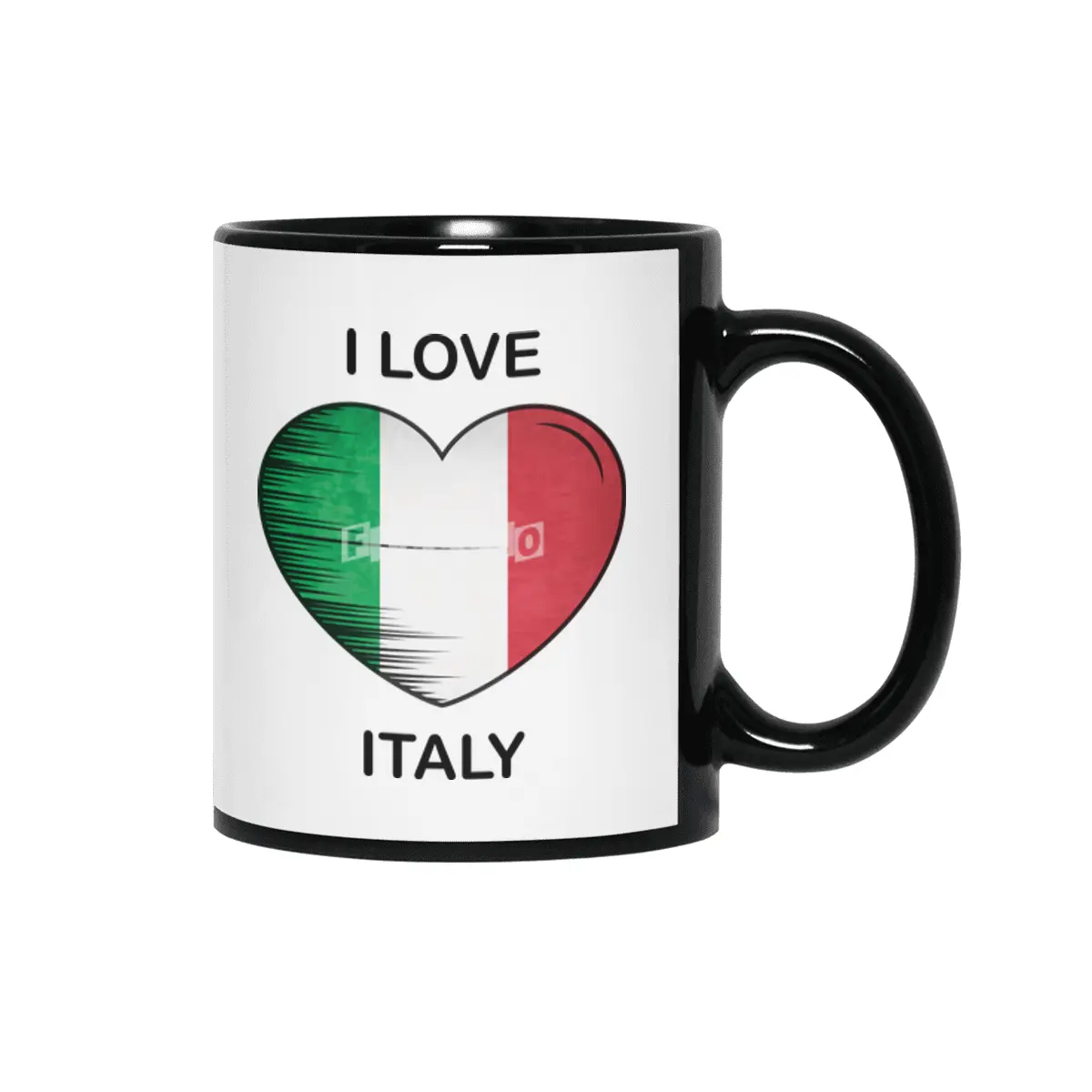 I Love Italy, My Home, My Country Siyah Kupa