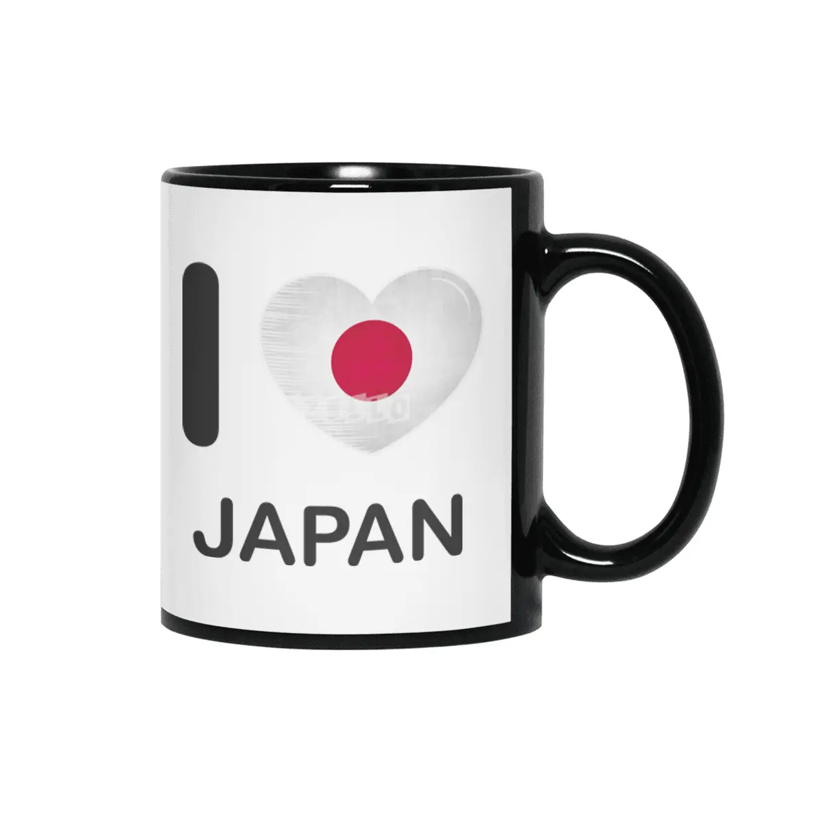 I Love Japan, My Home, My Country Siyah Kupa