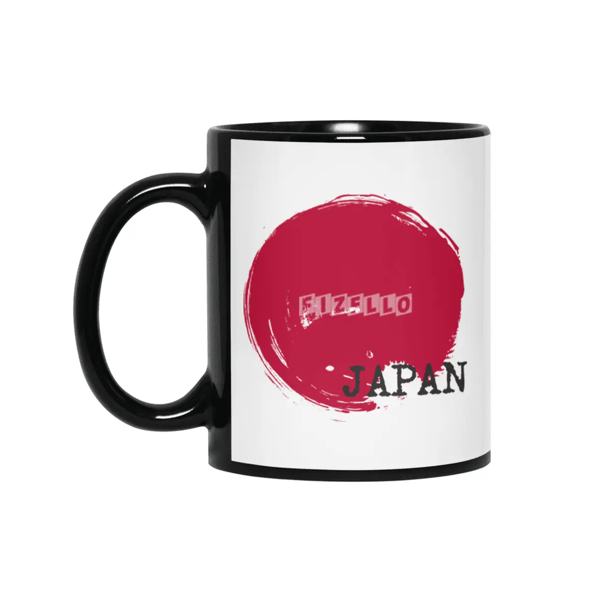 I Love Japan, My Home, My Country Siyah Kupa