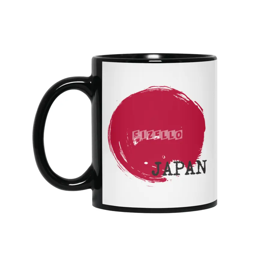 I Love Japan, My Home, My Country Siyah Kupa