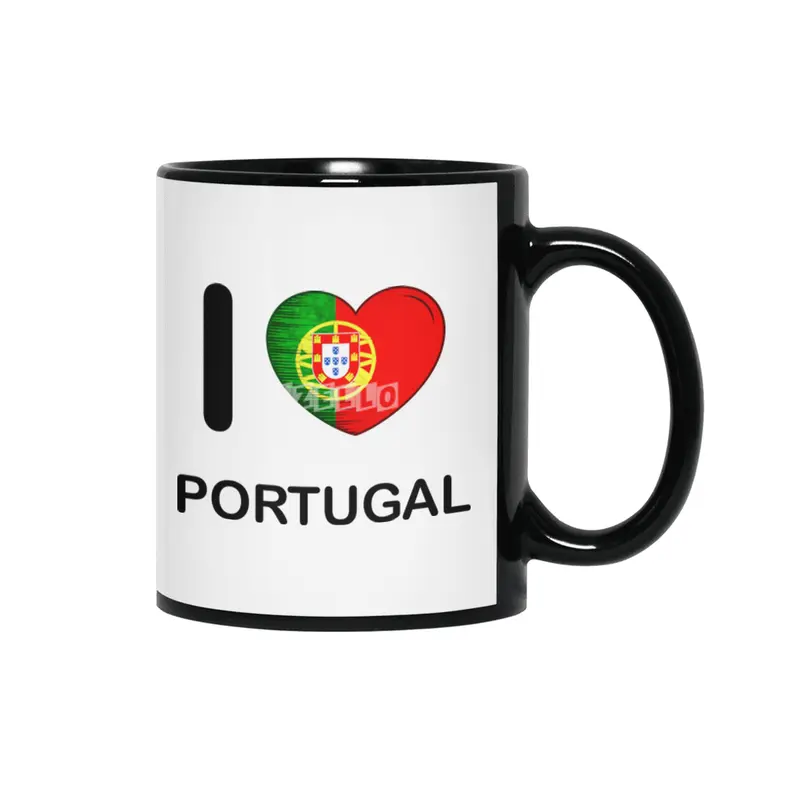 I Love Portugal, My Home, My Country Siyah Kupa