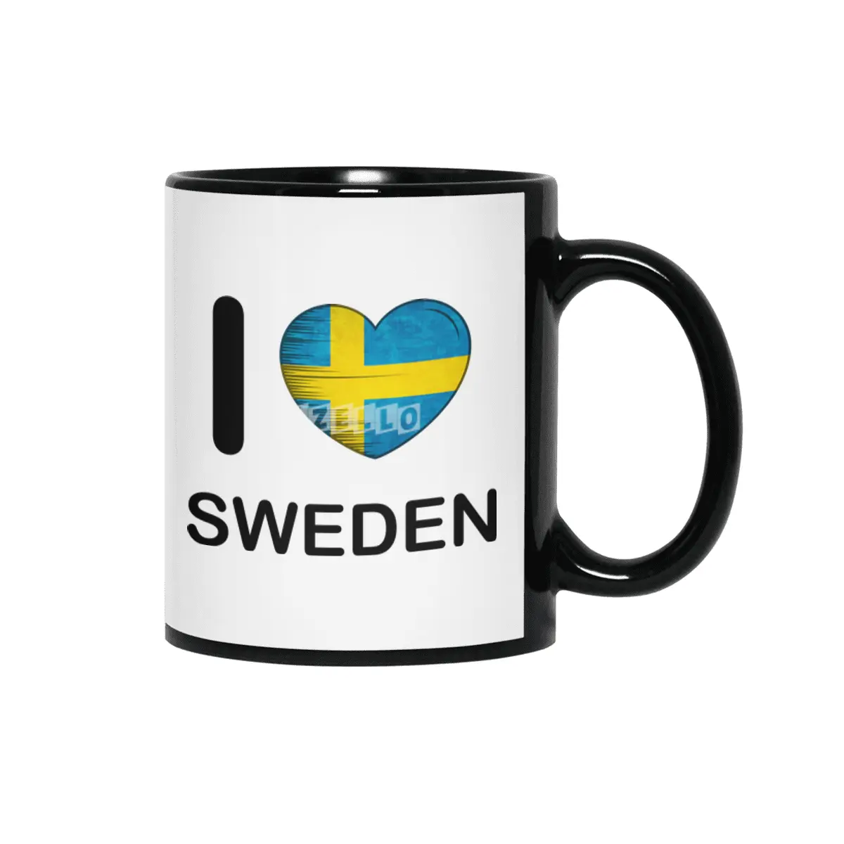 I Love Sweden, My Home, My Country, my Heart Siyah Kupa