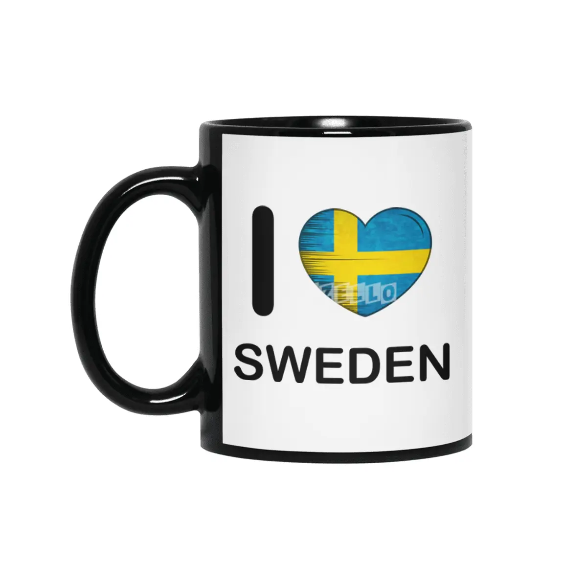 I Love Sweden, My Home, My Country, my Heart Siyah Kupa