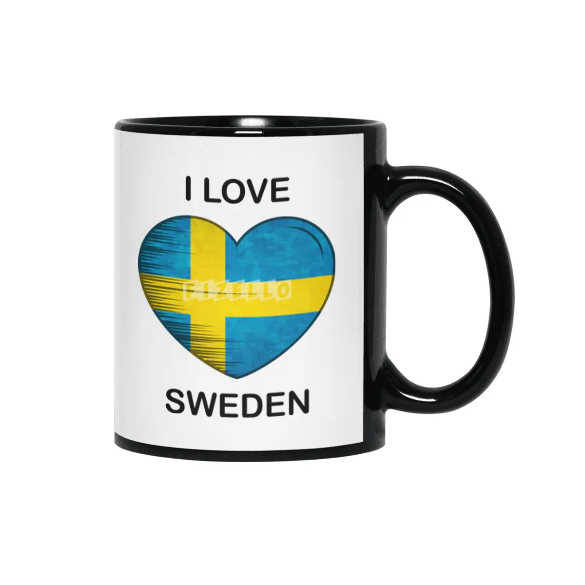 I Love Sweden, My Home, My Country, my Heart Siyah Kupa