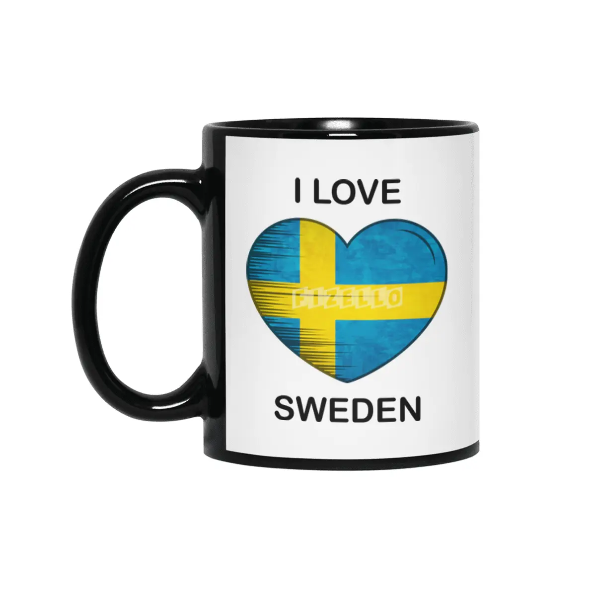 I Love Sweden, My Home, My Country, my Heart Siyah Kupa