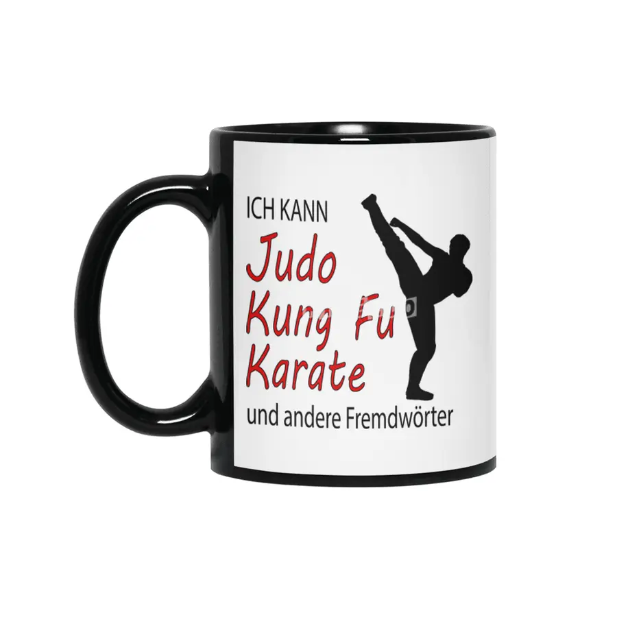 Funny Judo Kung Fu Card Martial Arts Gift Siyah Kupa