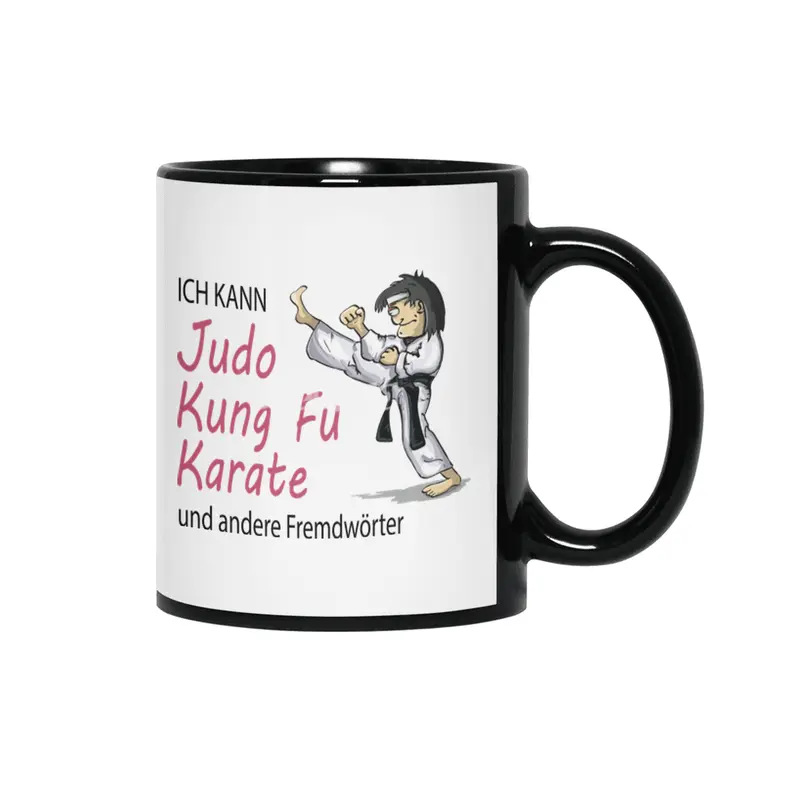 Funny Judo Kung Fu Card Martial Arts Gift Siyah Kupa