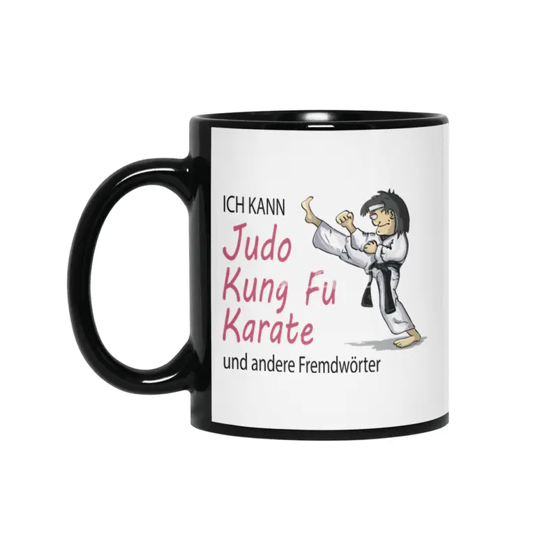 Funny Judo Kung Fu Card Martial Arts Gift Siyah Kupa