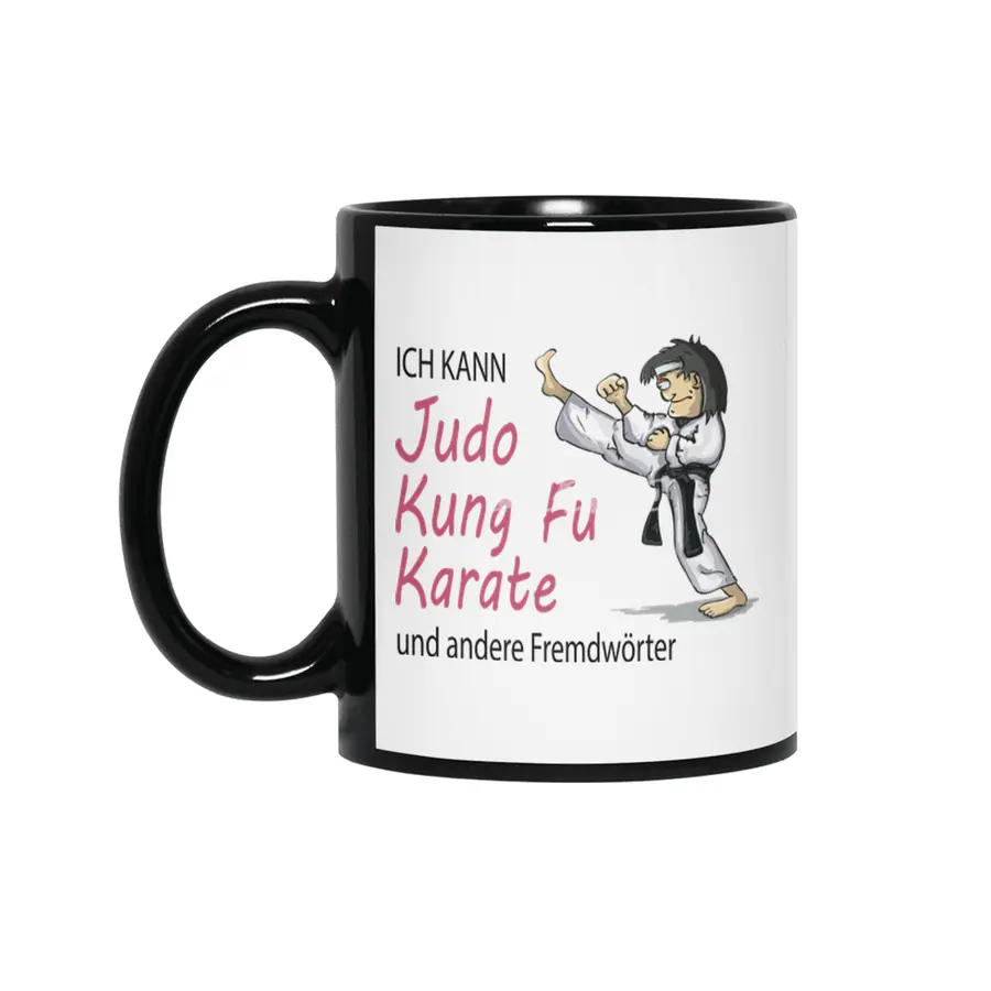 Funny Judo Kung Fu Card Martial Arts Gift Siyah Kupa