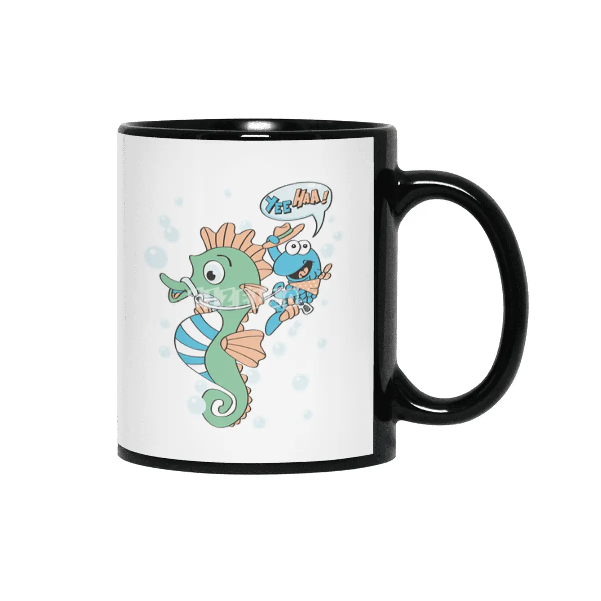 Funny Seahorse Kids Gift Birthday Siyah Kupa