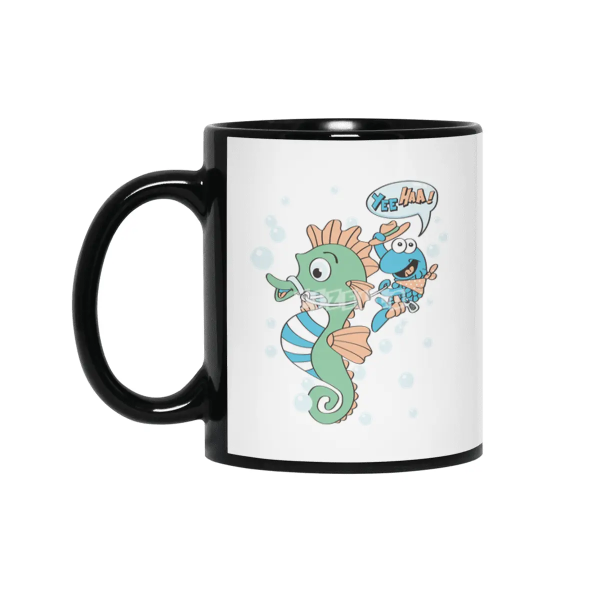 Funny Seahorse Kids Gift Birthday Siyah Kupa