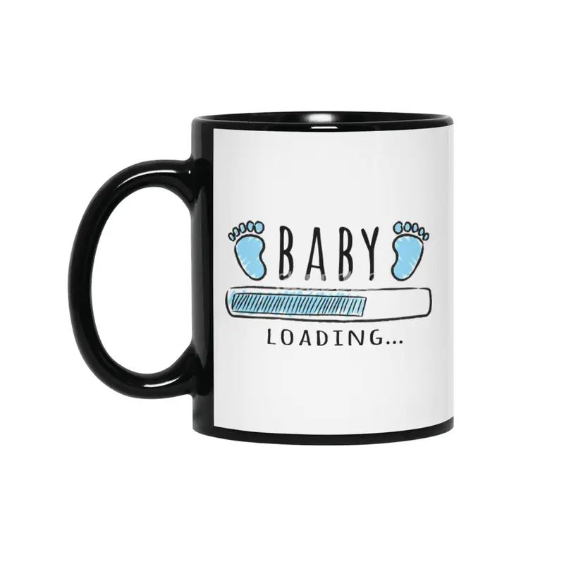 Gift For Pregnant Women. Baby Boy Young Mother Siyah Kupa