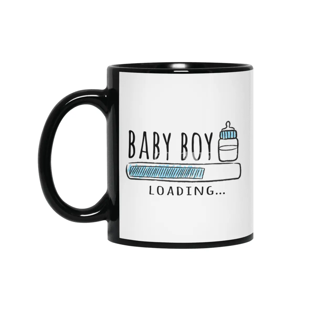 Gift For Pregnant Women. Baby Boy Young Mother Siyah Kupa