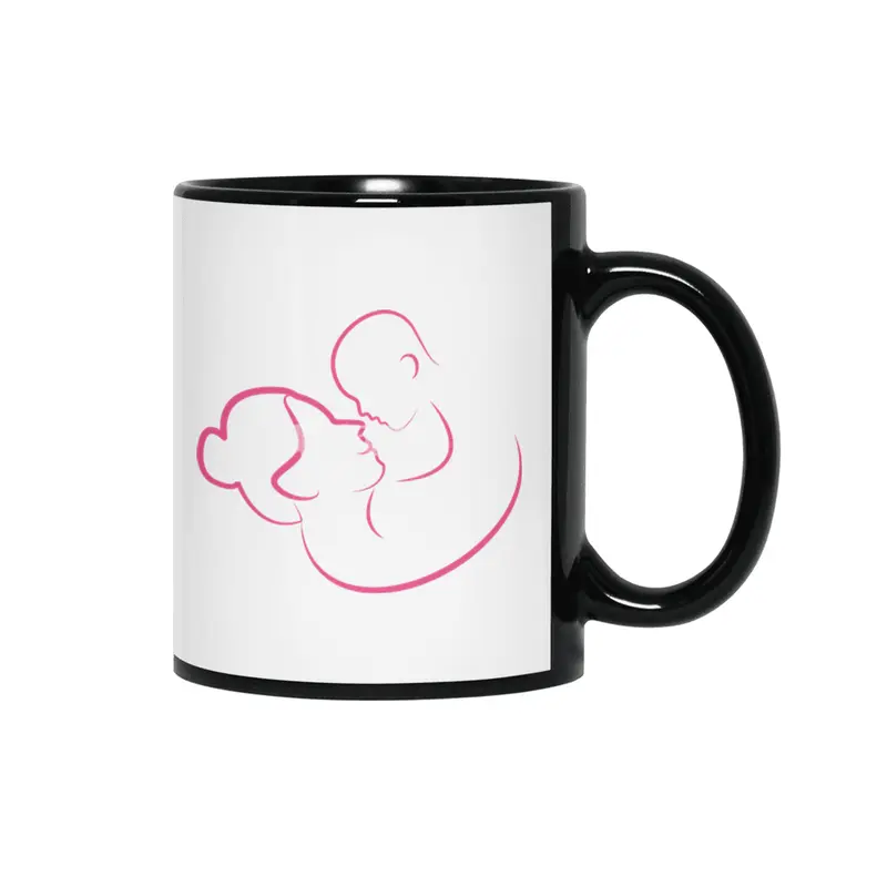 Gift For Pregnant Women. Baby Boy Young Mother Siyah Kupa