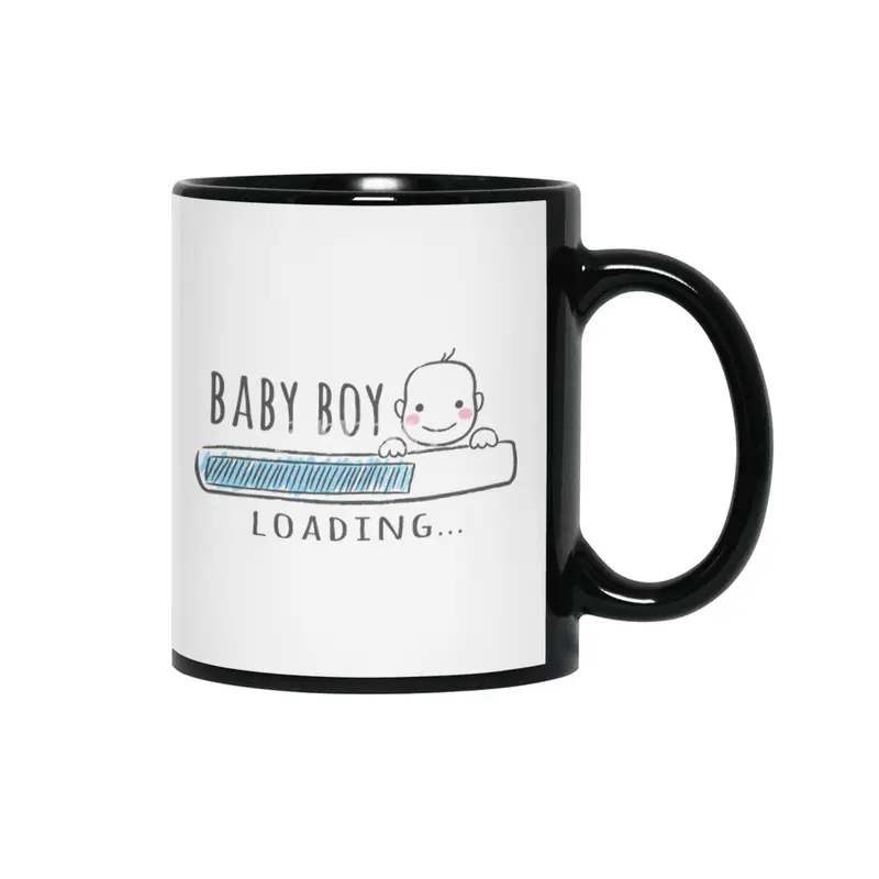 Gift For Pregnant Women. Baby Boy Young Mother Siyah Kupa