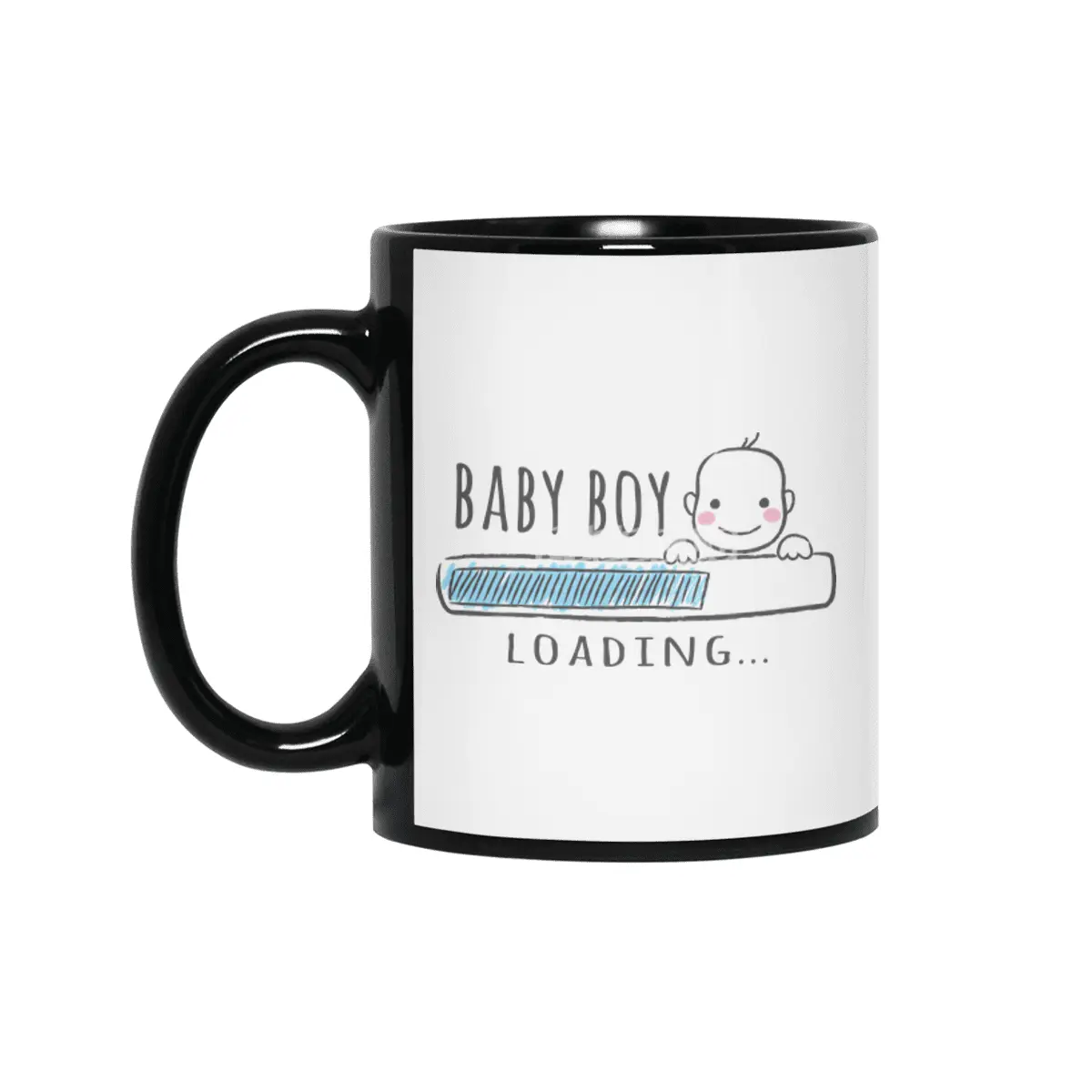 Gift For Pregnant Women. Baby Boy Young Mother Siyah Kupa