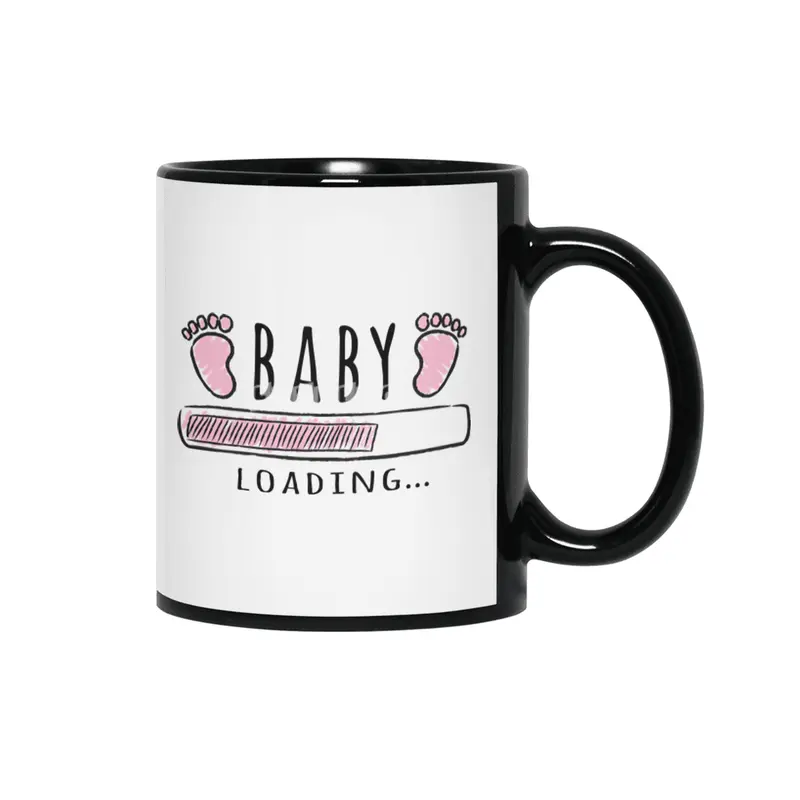 Gift For Pregnant Women. Baby Girl Girl Mother Siyah Kupa