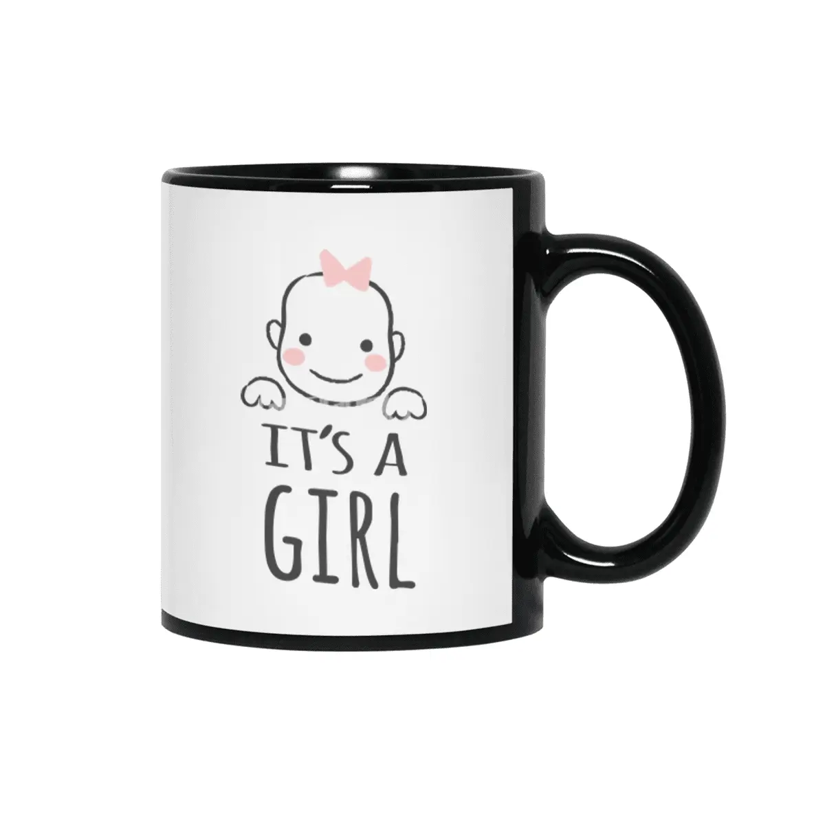 Gift For Pregnant Women. Baby Girl Girl Mother Siyah Kupa