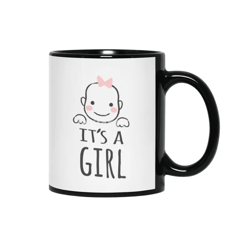 Gift For Pregnant Women. Baby Girl Girl Mother Siyah Kupa