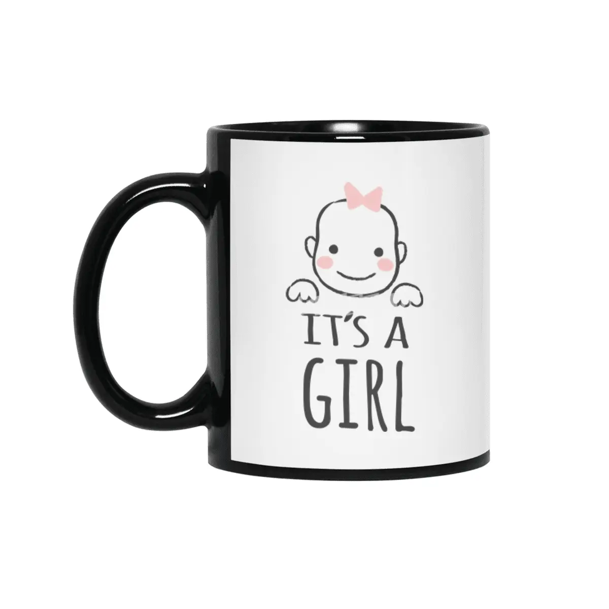 Gift For Pregnant Women. Baby Girl Girl Mother Siyah Kupa