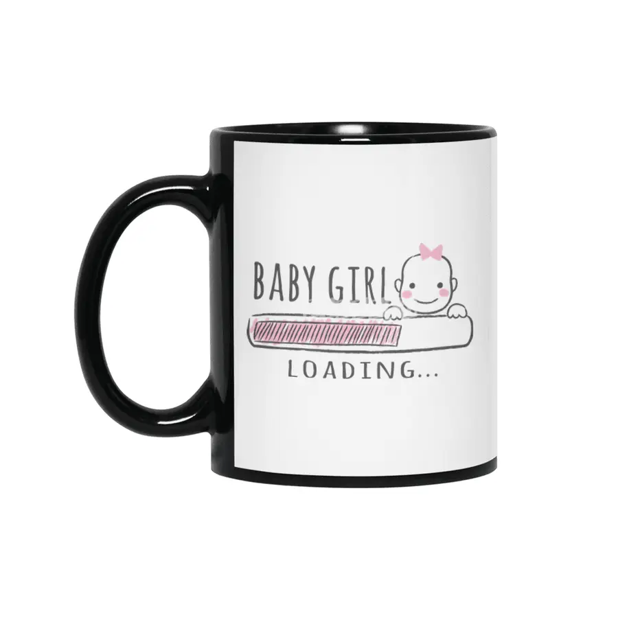 Gift For Pregnant Women. Baby Girl Girl Mother Siyah Kupa