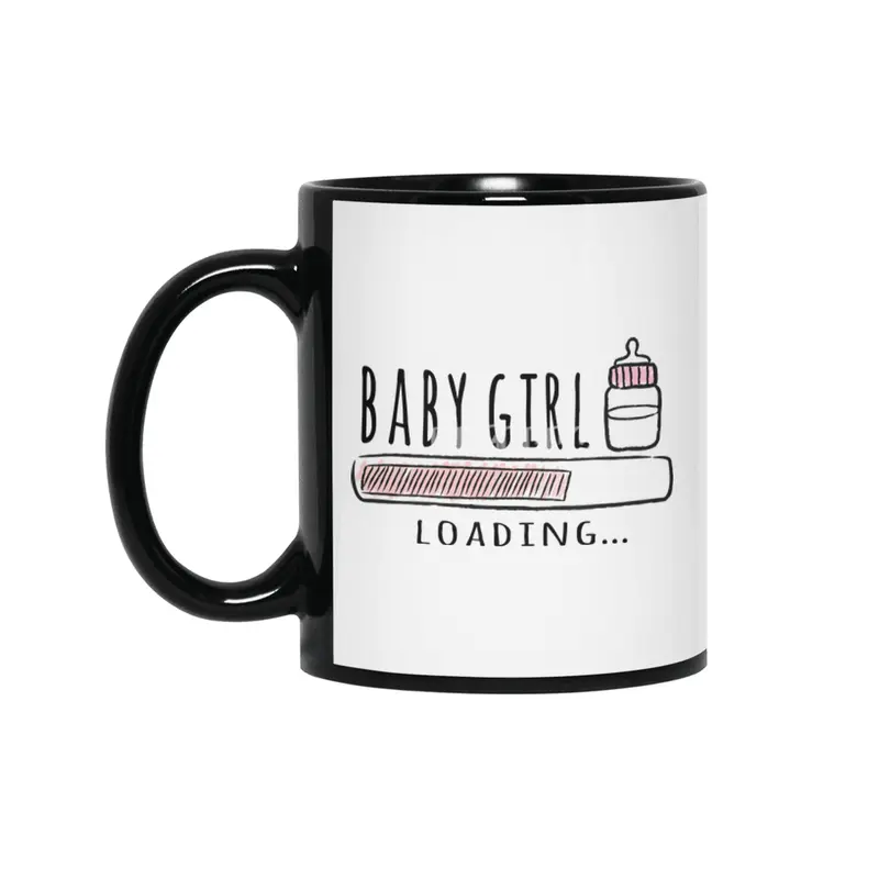 Gift For Pregnant Women. Baby Girl Girl Mother Siyah Kupa