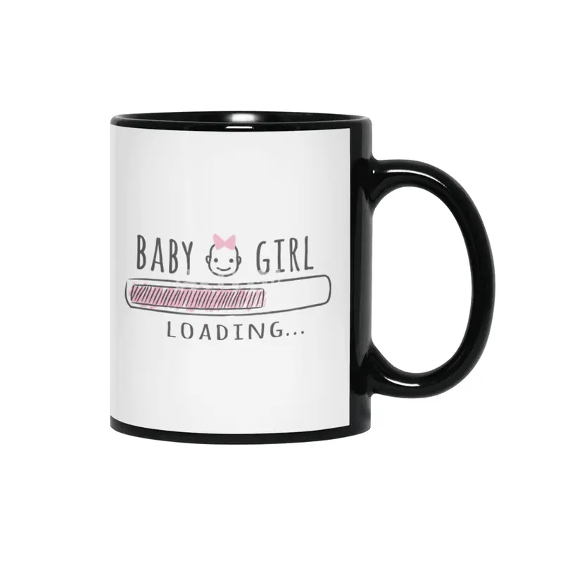 Gift For Pregnant Women. Baby Girl Girl Mother Siyah Kupa