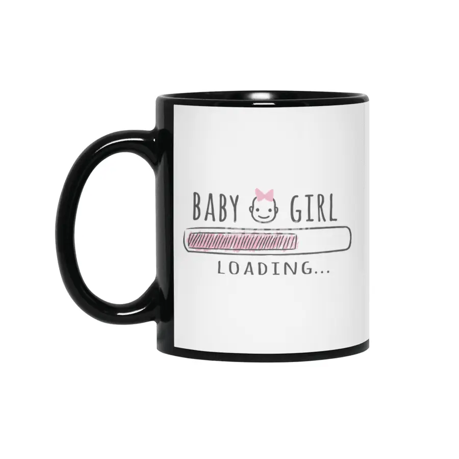 Gift For Pregnant Women. Baby Girl Girl Mother Siyah Kupa