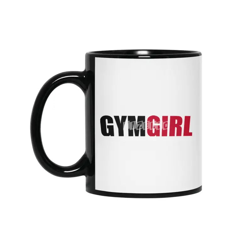 Gym Fitness Girl Bodybuilding Training Workout Siyah Kupa