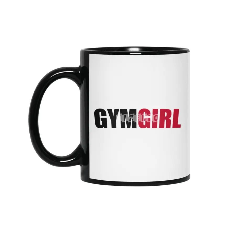 Gym Fitness Girl Bodybuilding Training Workout Siyah Kupa