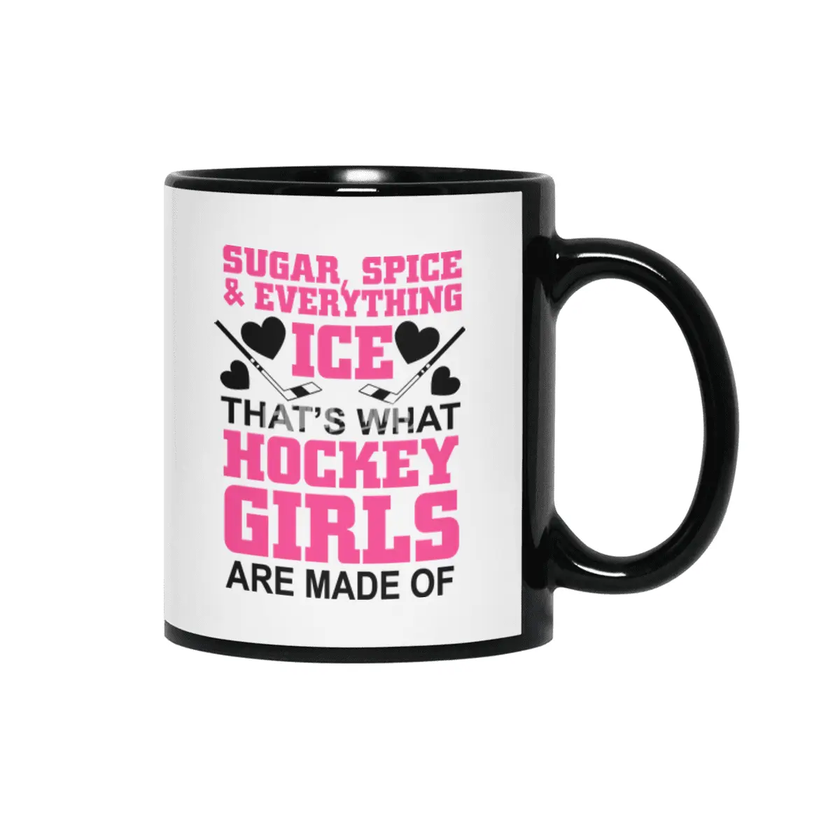 Hockey Girl, Icehockey, Ice Hockey Siyah Kupa