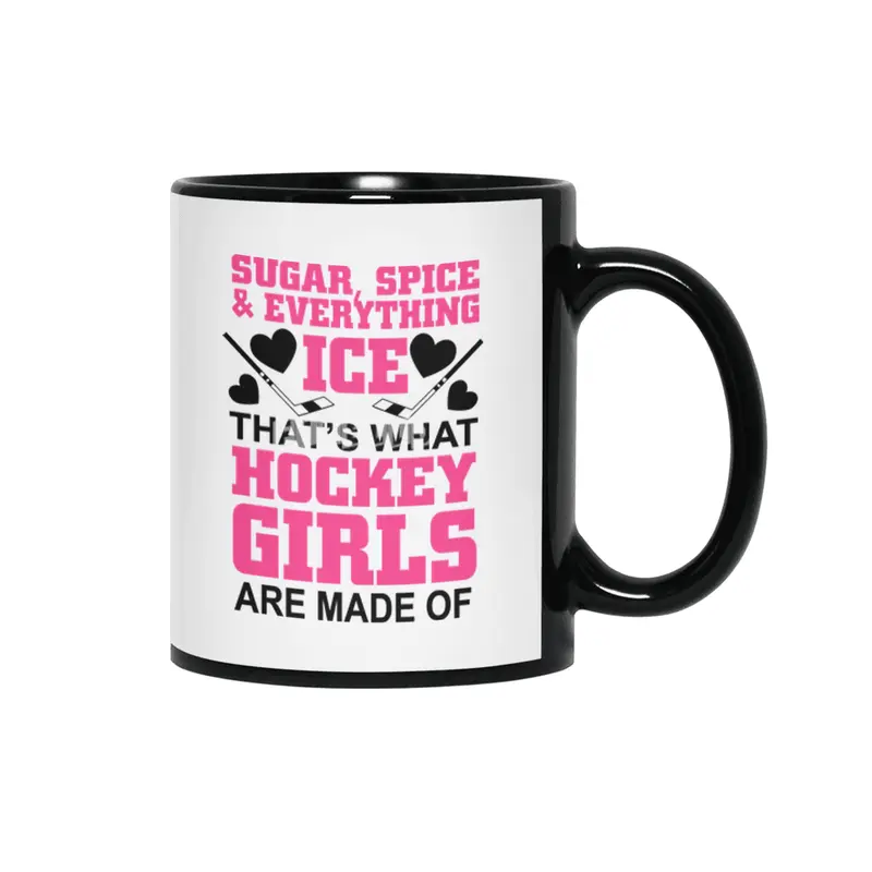 Hockey Girl, Icehockey, Ice Hockey Siyah Kupa