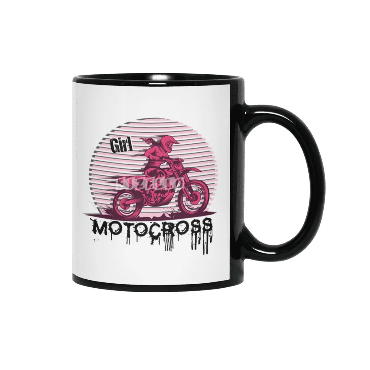 Motocross Enduro Motorcycle Girl Women Gift Siyah Kupa