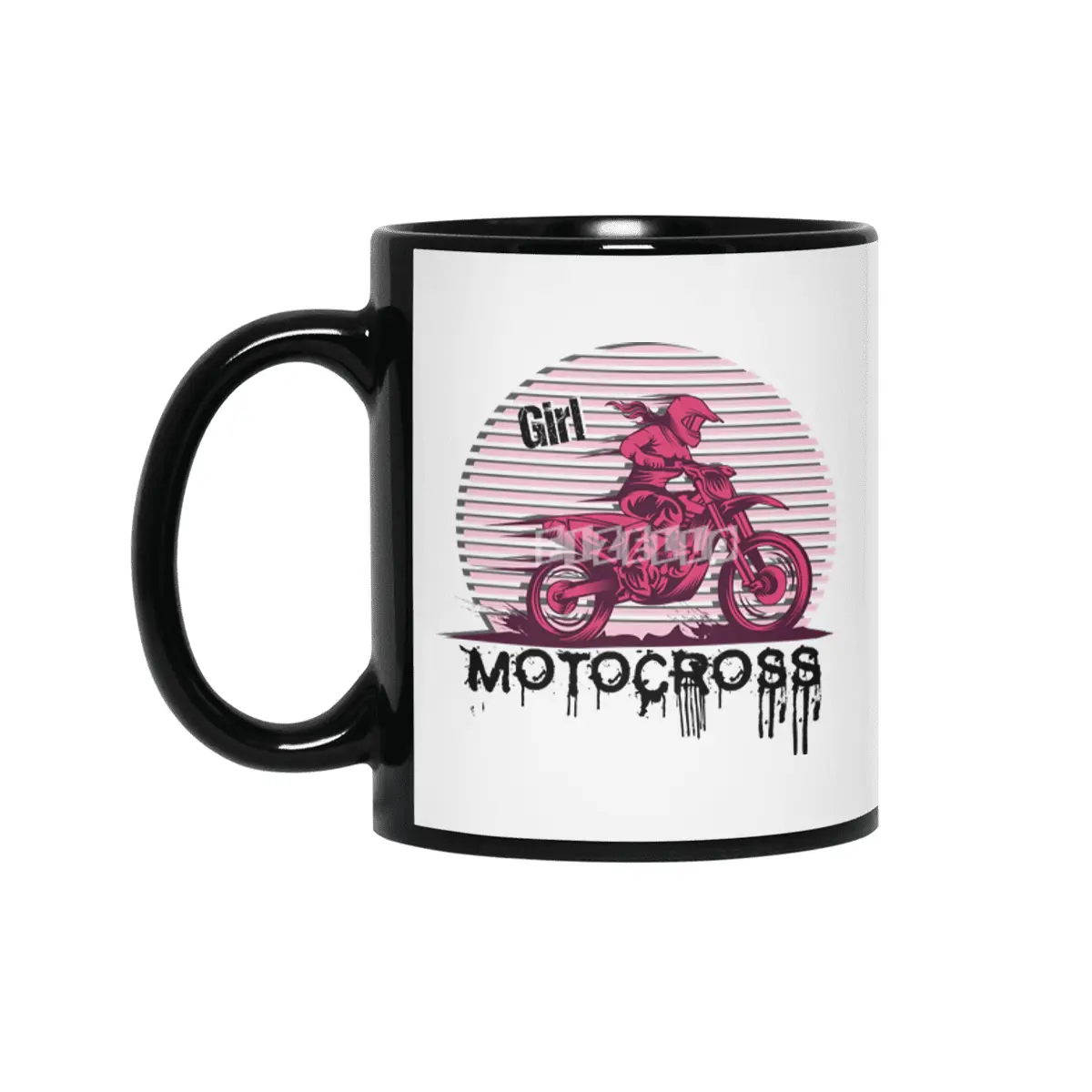 Motocross Enduro Motorcycle Girl Women Gift Siyah Kupa