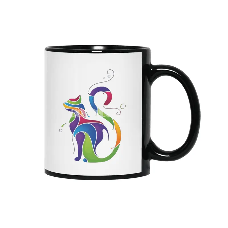 Nice Cat Cats Art Kitten Animal Lovers Siyah Kupa