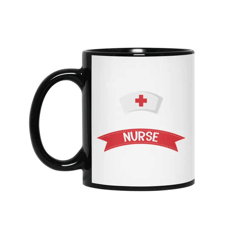 Nurse funny quote gift birthday christmas saying Siyah Kupa