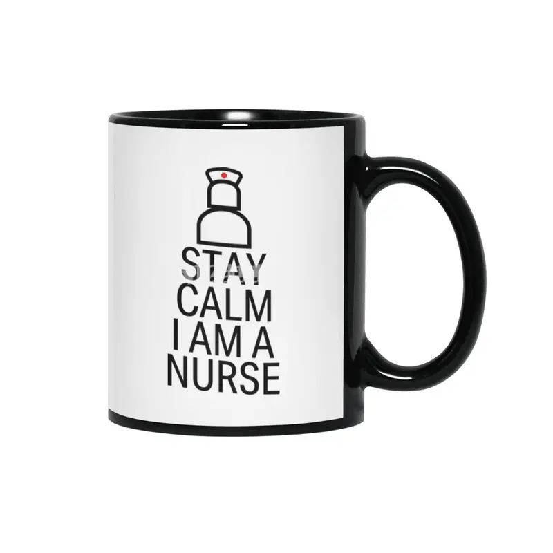 Nurse funny quote gift birthday christmas saying Siyah Kupa