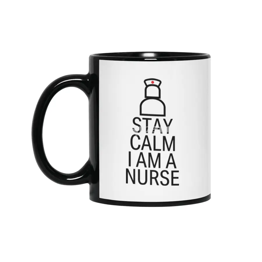 Nurse funny quote gift birthday christmas saying Siyah Kupa
