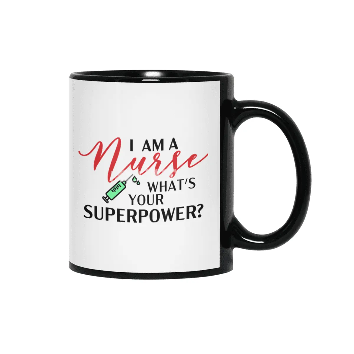 Nurse funny quote gift birthday christmas saying Siyah Kupa