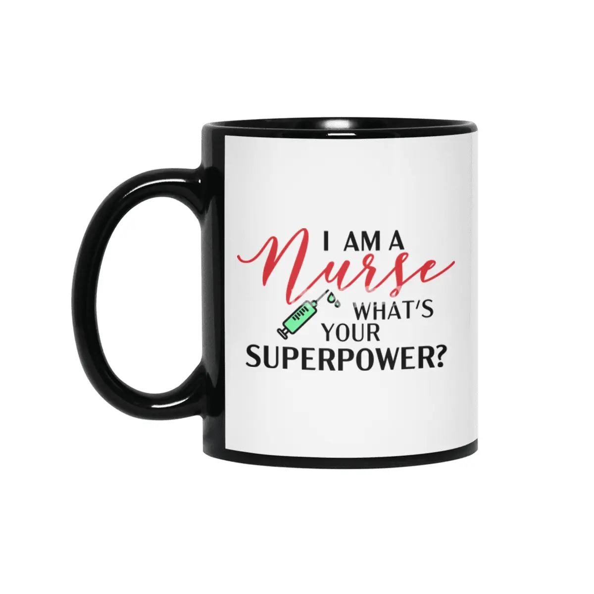 Nurse funny quote gift birthday christmas saying Siyah Kupa